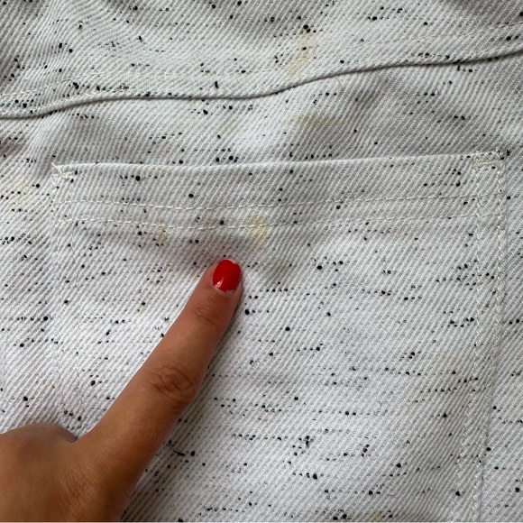 NWT White Denim Heathered Mini Skirt - Picture 5 of 6